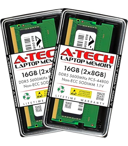 A-Tech 16GB Kit (2x8GB) DDR5 5600MHz PC5-44800 CL46 UDIMM 1.1V Non